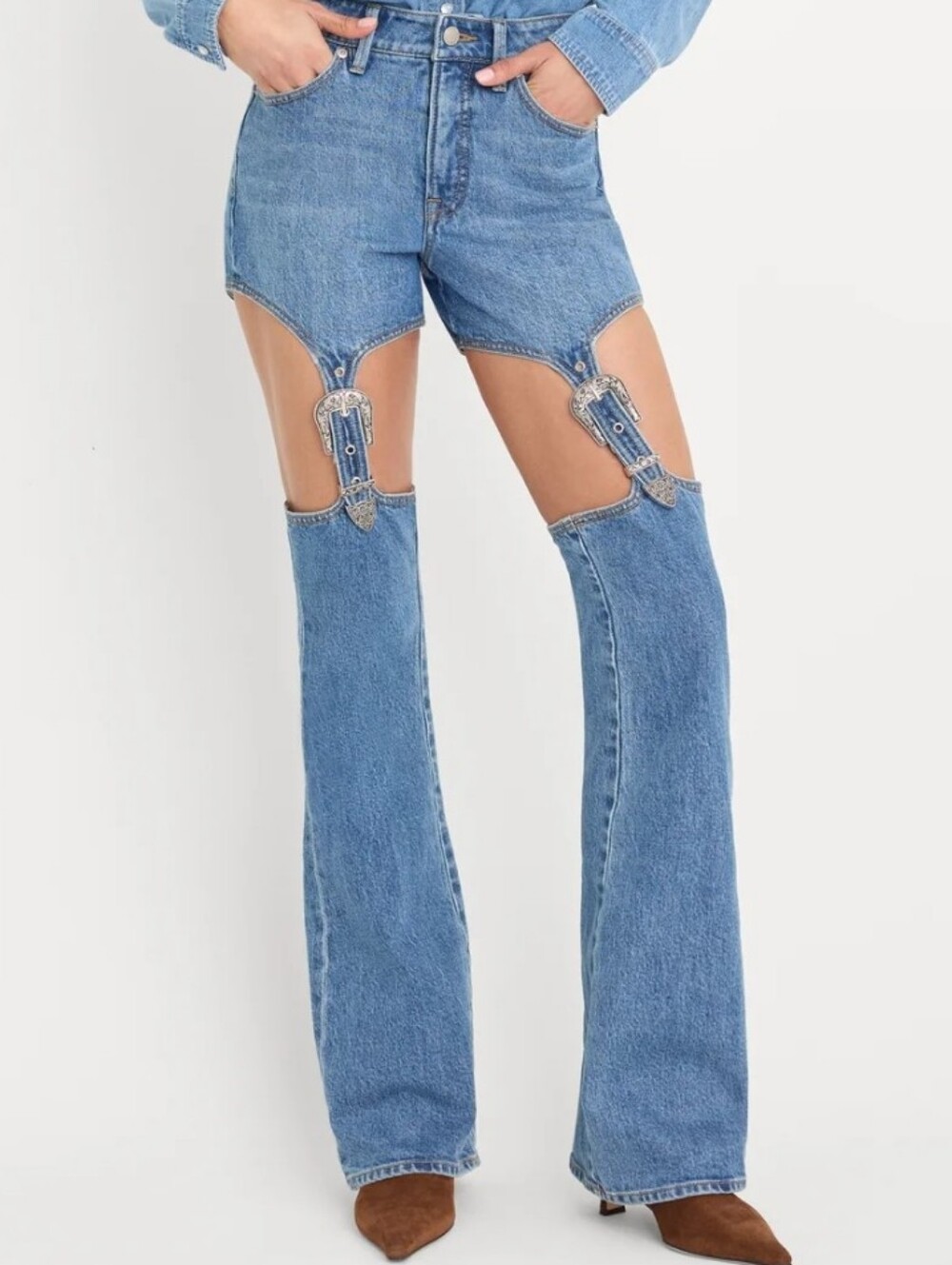 Good American Dolly Parton Joleans Bootcut High Rise Jeans NWT 0 25 S
